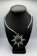 Black Sunstone Silver Necklace