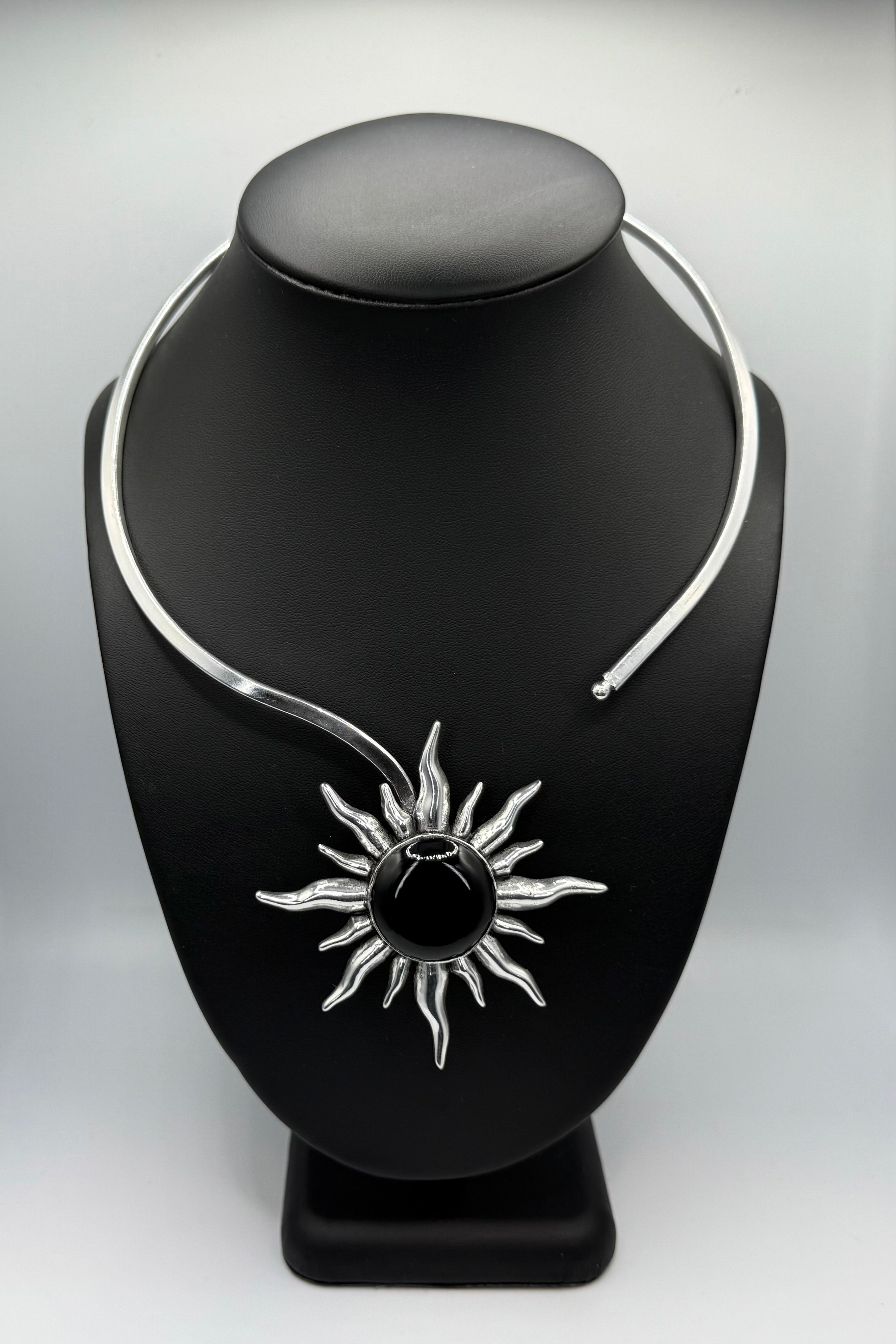 Black Onyx Silver Sun
