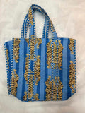 Cornflower Blue Tiger Tote