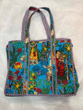 Frieda Blue Zipper Tote