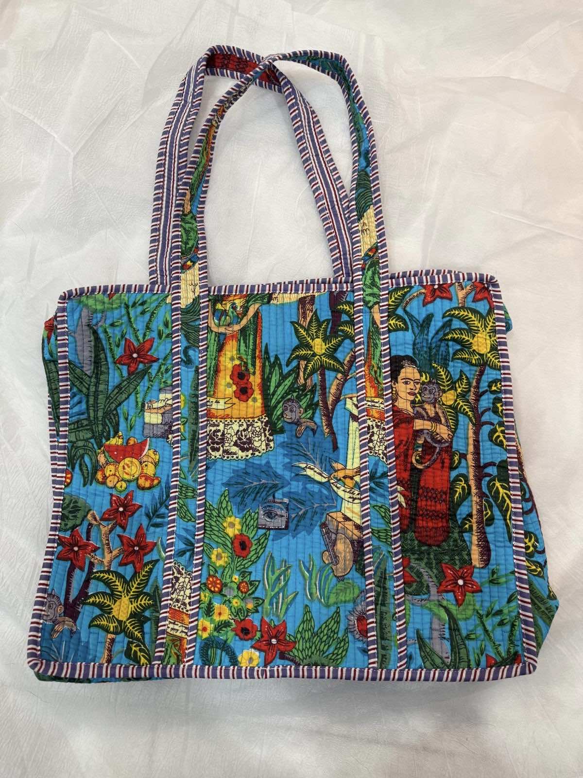 Frieda Blue Zipper Tote