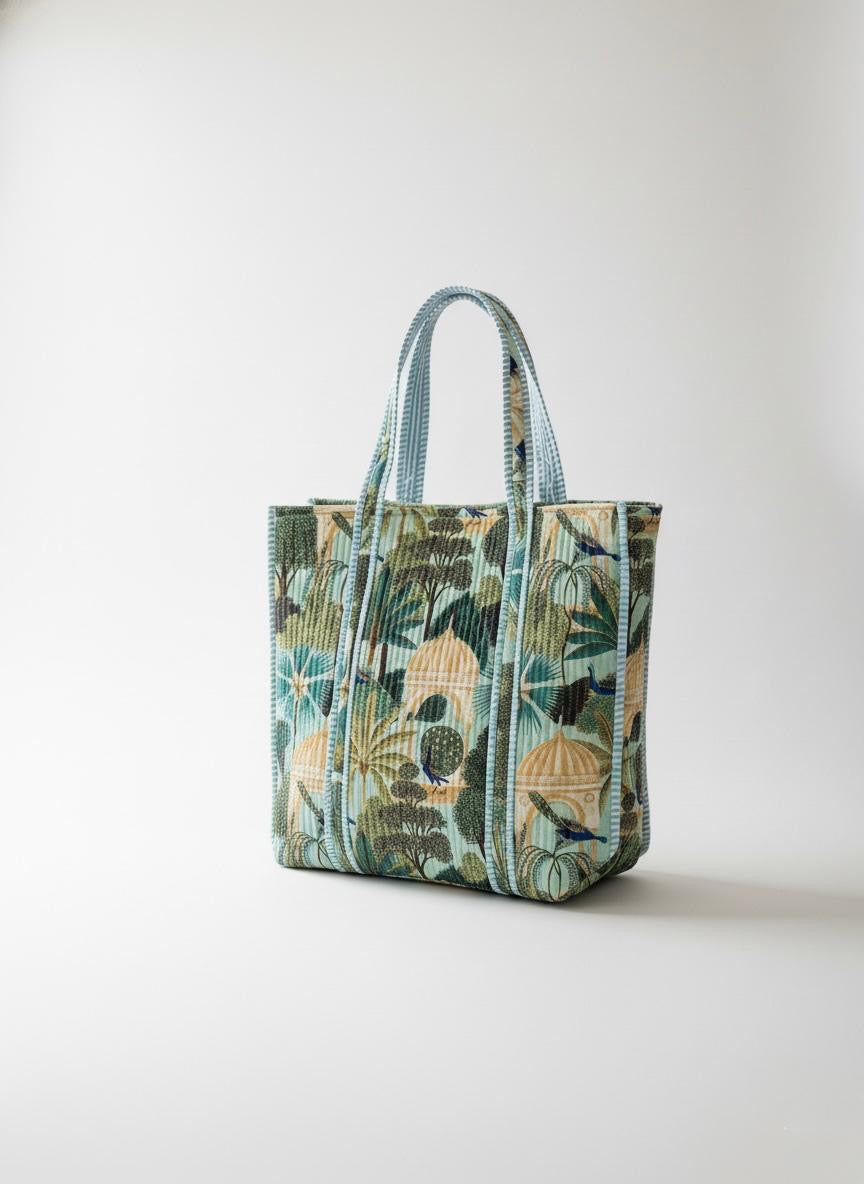 Light Blue Castle Tote