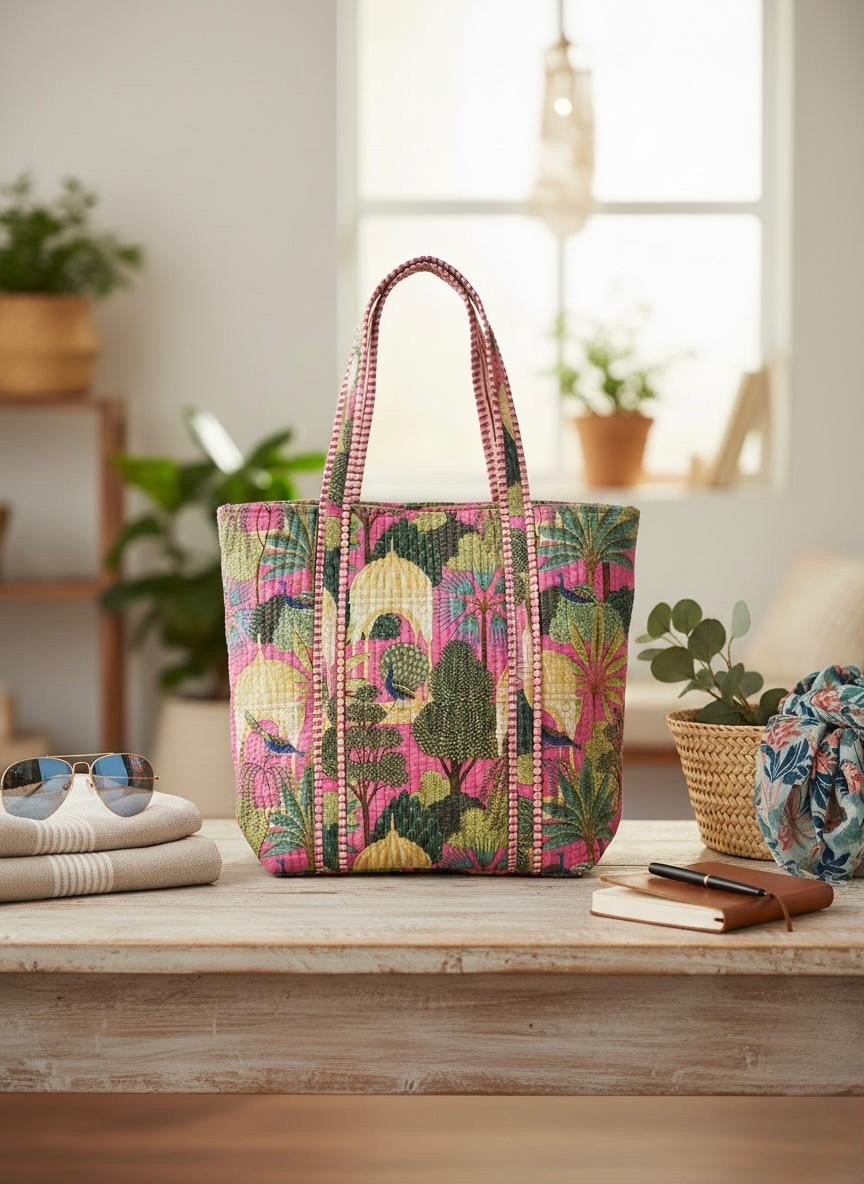 Pink Castle Tote