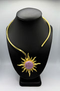 Phosphosiderite Gold Sun Necklace
