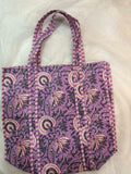 Purple Floral Tote
