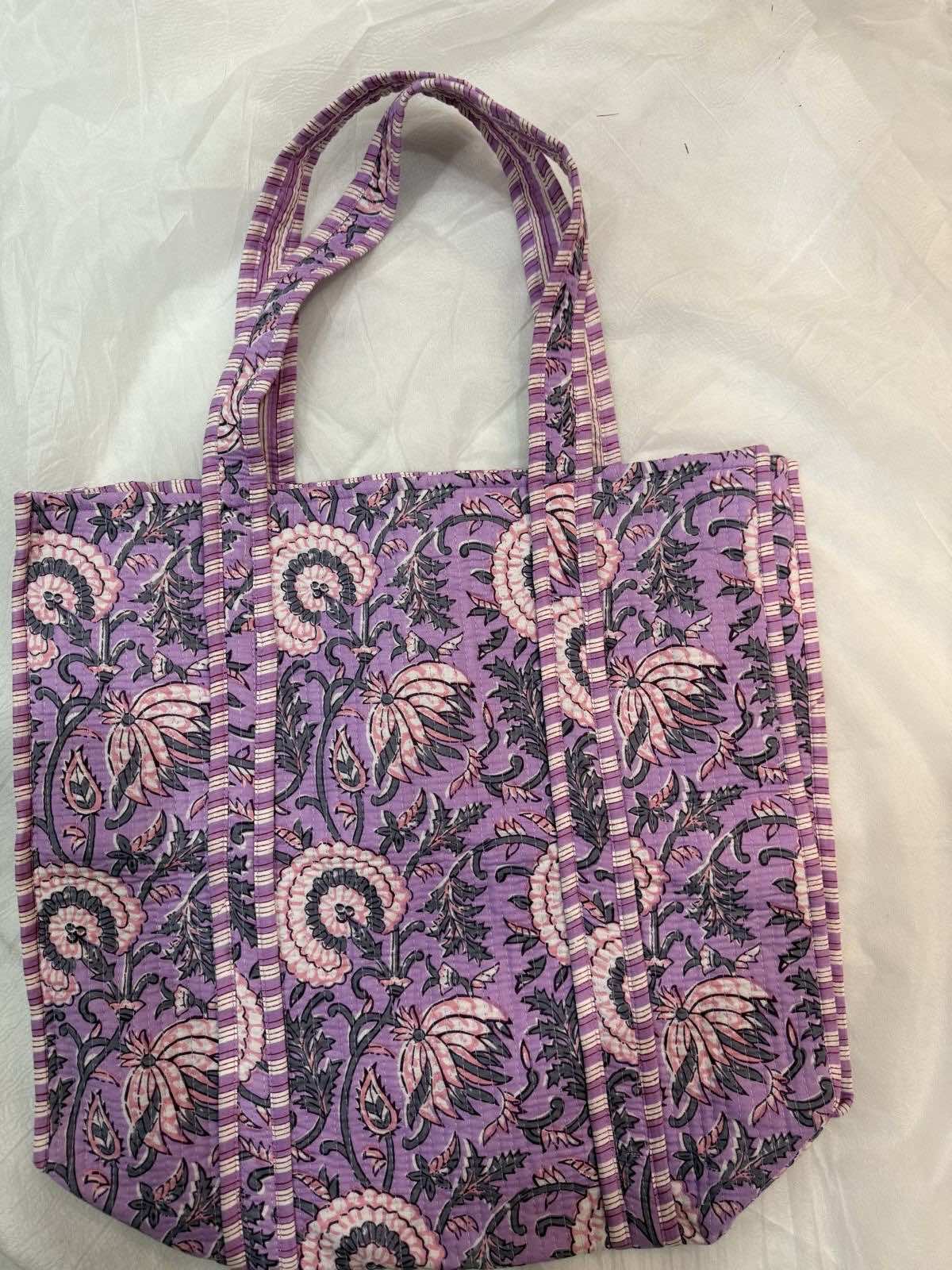 Purple Floral Tote