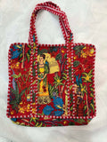 Red Frieda Zipper Tote