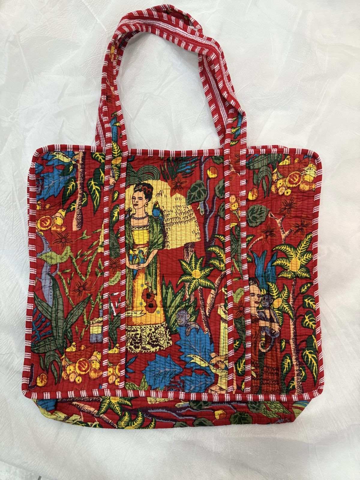 Red Frieda Zipper Tote