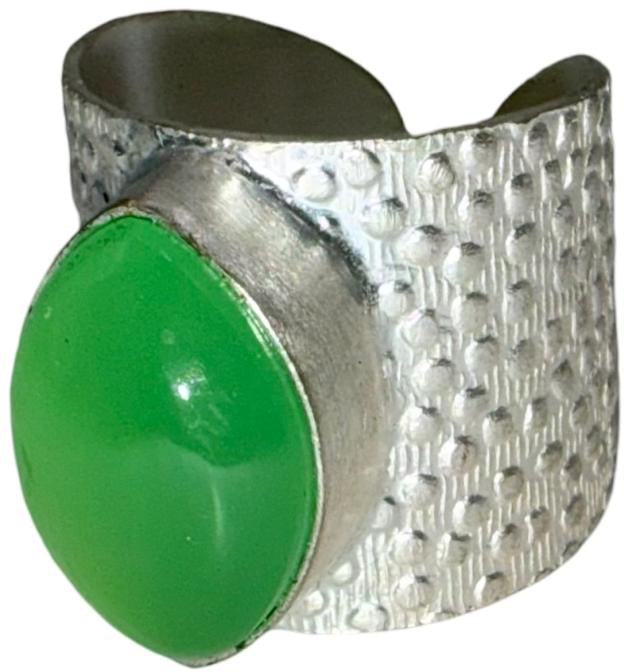 Apple Green Gemstone Statement ring