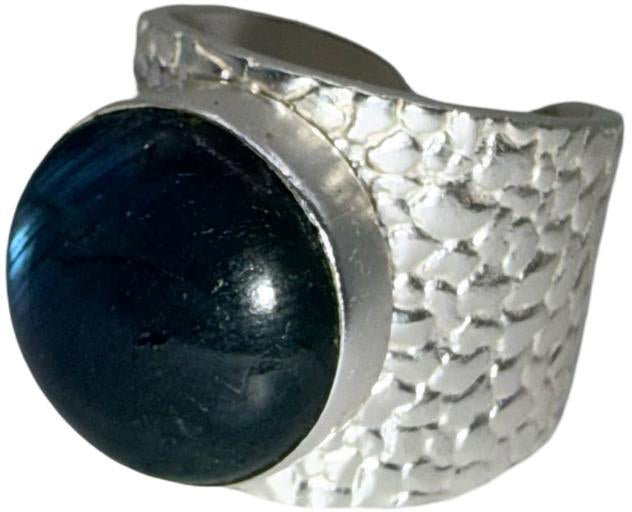 Silver Blue Labradorite Ring