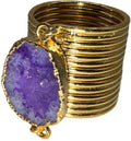 Purple Geode Stacked Ring