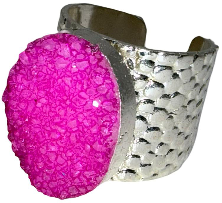 Hot Pink Rock Candy Ring