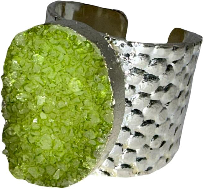 Parrot Green Rock Candy Ring