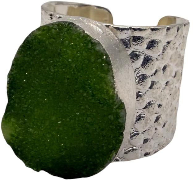 Apple Green Rock Candy Ring
