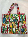White Frieda Zipper Tote