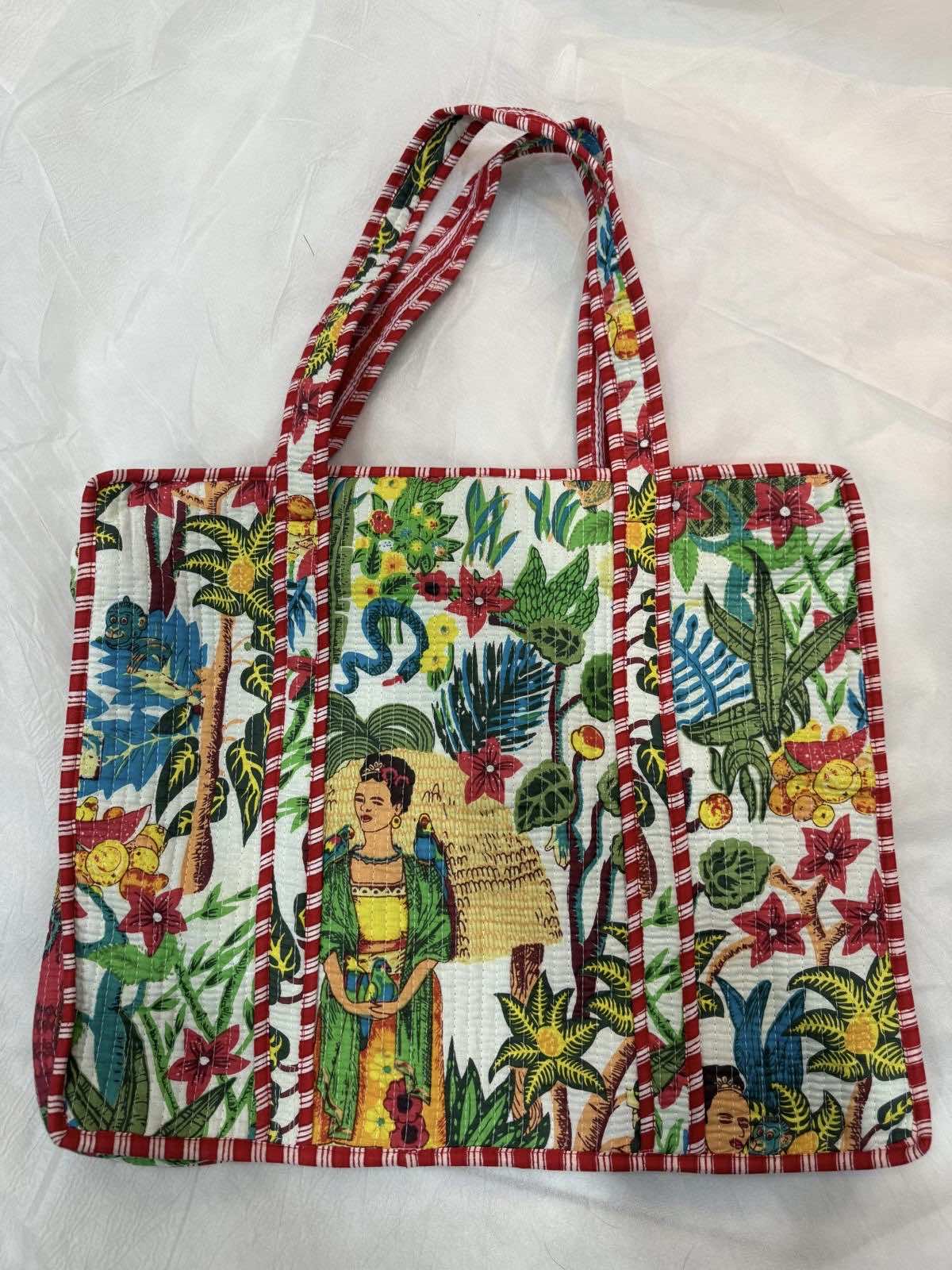 White Frieda Zipper Tote